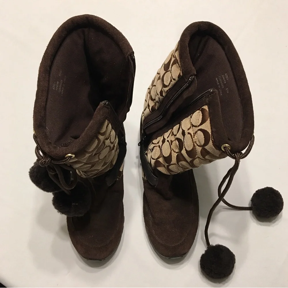 Coach Brown Juniper Boots Size 8.5B - Picture 8 of 16